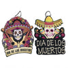 PartyRite 14" x 14" Dia de los Muertos Sugar Skull Foam Core Hanging Signs, Assorted Designs, Wholesale