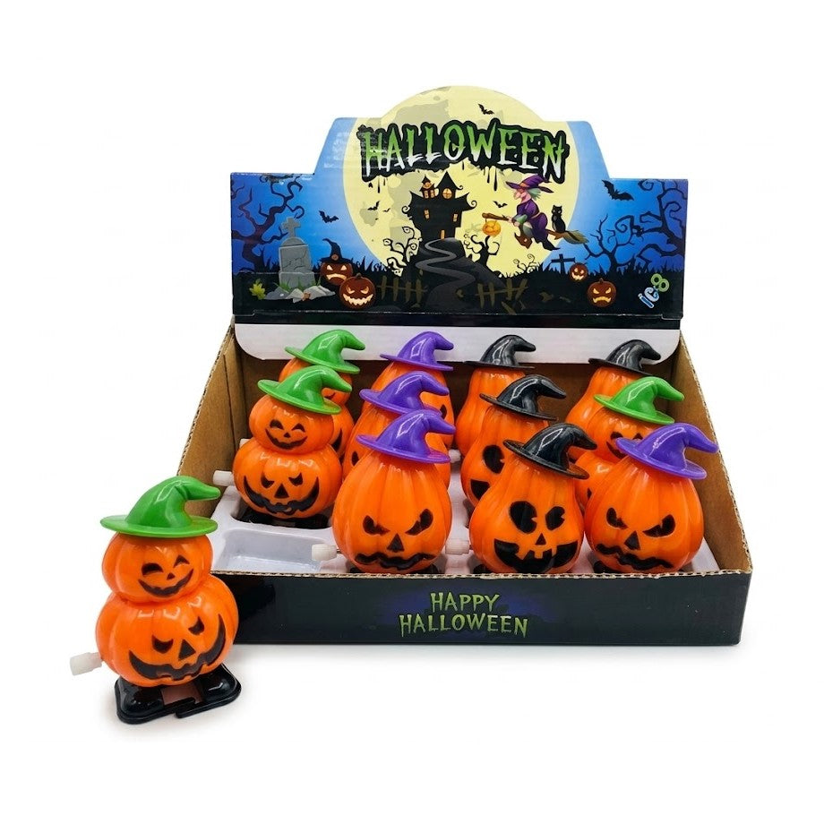 Halloween Walking Pumpkin Witch Wind-Up Novelty Toys (12-Piece PDQ Counter Display) | Wholesale