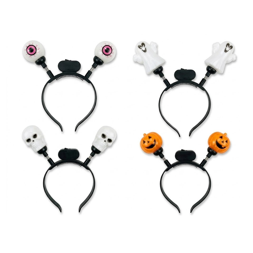 Halloween LED Light-Up Headbands (Assorted 4-Style Pack) | Wholesale