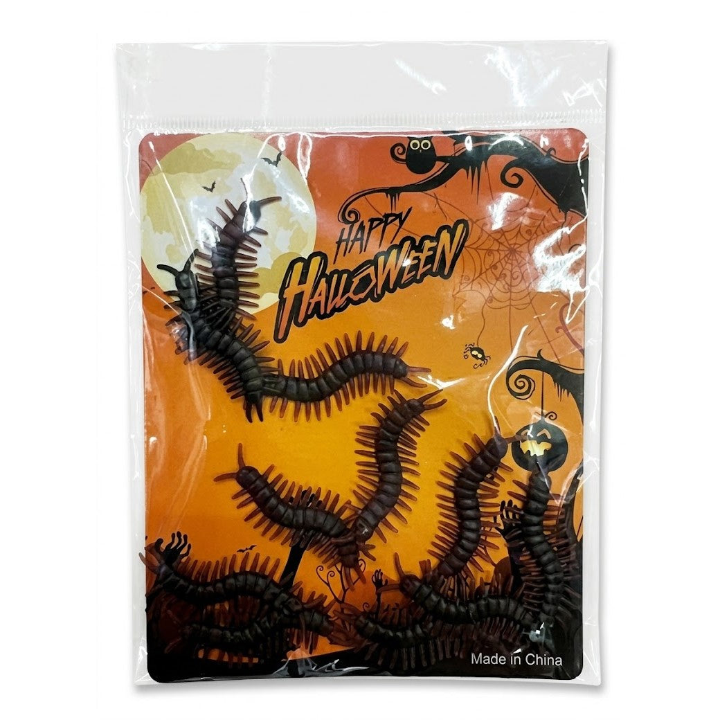 Halloween Realistic Plastic Fake Centipedes (12-Count Pack) - Spooky Prank & Party Decor | Wholesale