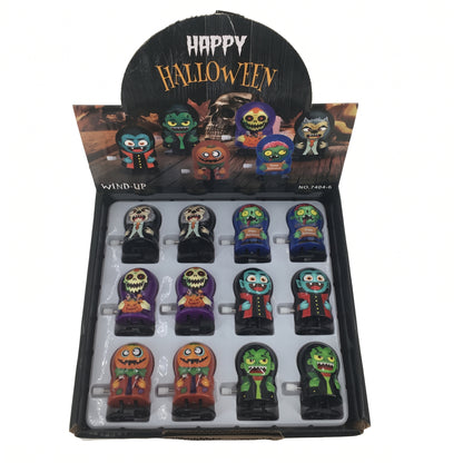 Assorted Halloween Spooky Monster Wind-Up Toys, 12-Piece Retail Display Box, Wholesale