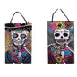 PartyRite 9" x 6" Day of the Dead Sugar Skull Foam Core Hanging Signs, Wholesale