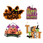 PartyRite 12" x 12" Foam Core Glitter Halloween Hanging Signs, Assorted Designs, Wholesale