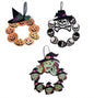 PartyRite 15" Foam Core Halloween Hanging Wreath Signs, Assorted Designs, Wholesale