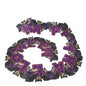 Halloween banner spelling 'HAPPY HALLOWEEN' decorated with purple bats, black bats, and small spider motifs on a white background.
