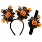 Halloween Jack-o'-Lantern Tinsel Headband and Slap Bracelet Set | Wholesale