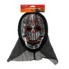 PartyRite Halloween Textured Skull Mask with Fabric Hood, Wholesale