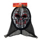 PartyRite Halloween Streaked Skull Mask with Fabric Hood, Wholesale