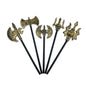 Halloween Antique Gold Weapon Props (20" / 50cm) - Axes, Battle Axes & Tridents Assortment | Wholesale