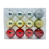 Christmas Shatterproof Glitter & Snowflake Ball Ornaments (4" / 10cm) - 4-Count Box Sets in Red, Gold & Silver | Wholesale