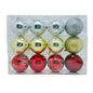 Christmas Shatterproof Glitter & Snowflake Ball Ornaments (4" / 10cm) - 4-Count Box Sets in Red, Gold & Silver | Wholesale