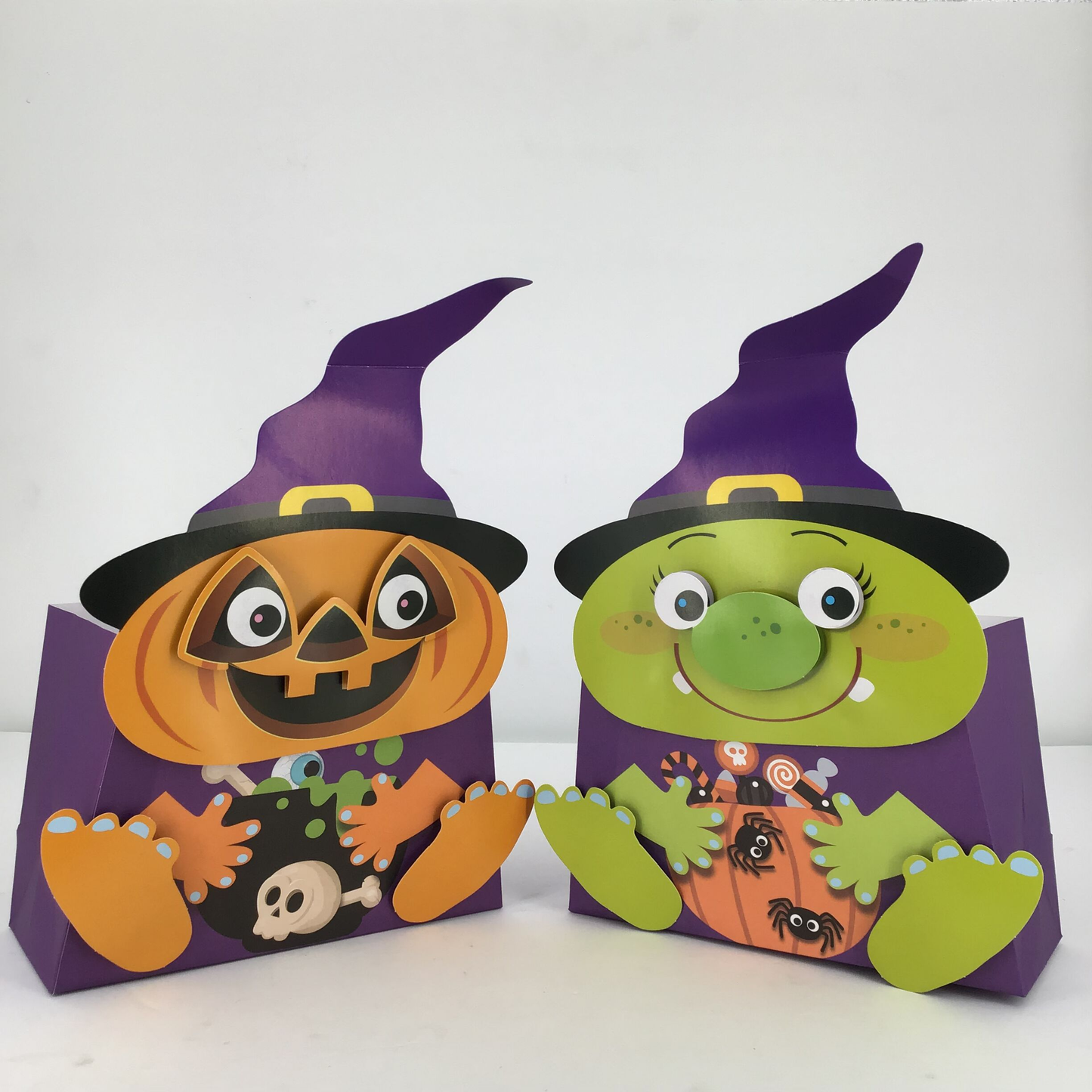 3D Pop-Out Halloween Gift Treat Bags, 7" x 5" x 4", Wholesale