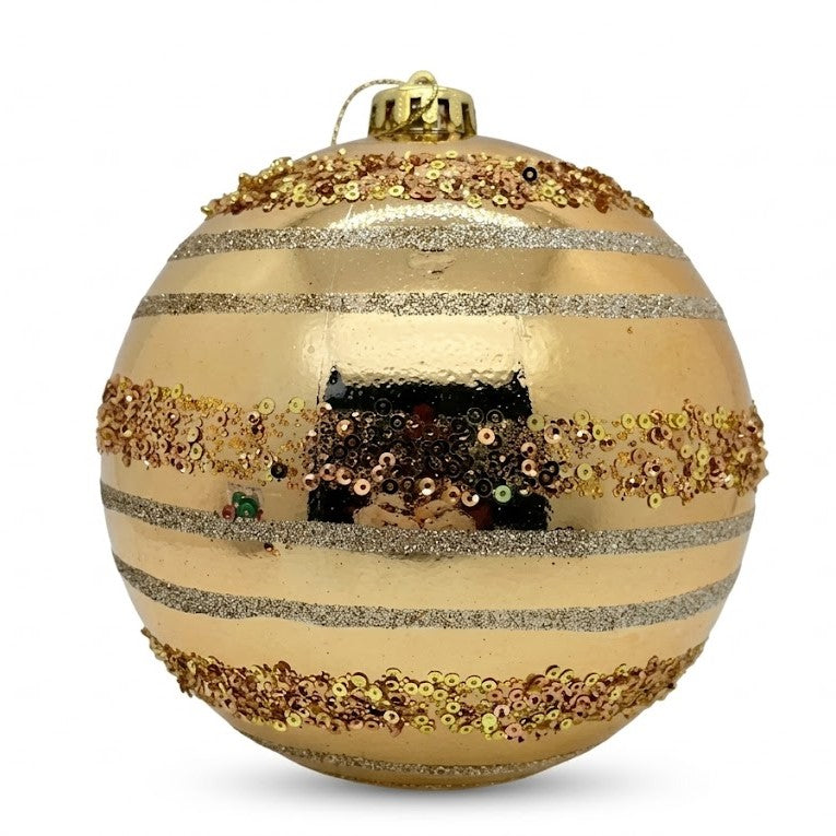 6" Large Shatterproof Christmas Ball Ornaments (5 Assorted Glitter & Sequin Styles) | Wholesale
