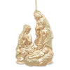 Christmas Gold Holy Family Nativity Silhouette Ornament (8x12cm) - Glitter Accents | Wholesale