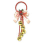 Christmas Gold Jingle Bell Door Hanger Ornament (35mm Bells) - Cream Bow & Holly Accents | Wholesale
