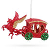 Christmas Glitter Pegasus Carriage Ornament (14.5x8.5cm) - Antique Bronze & Red/Green Styles | Wholesale