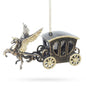 Christmas Glitter Pegasus Carriage Ornament (14.5x8.5cm) - Antique Bronze & Red/Green Styles | Wholesale