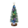 8" Tabletop Christmas Bottle Brush Tree with Multicolor LED Lights & Clear Star Topper | Wholesale