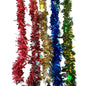7ft Metallic Foil Christmas Tinsel Garland with Festive Holiday Icon Cutouts - Assorted Colors | Wholesale