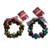 Christmas Jingle Bell Wreath Hanging Ornaments with Plaid Bows | Wholesale