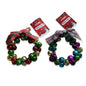 Christmas Jingle Bell Wreath Hanging Ornaments with Plaid Bows | Wholesale