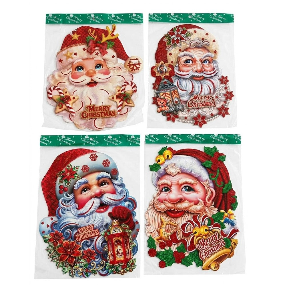 Santa Claus Expressive Portrait Wall & Door Decoration Assortment | Wholesale