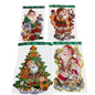 Santa Claus Portrait Wall & Door Decoration Assortment (11" x 26") - 3D Glitter | Wholesale
