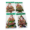 Santa Claus Christmas Tree Sign Wall Decor (11" x 15") - 3D Glitter | Wholesale