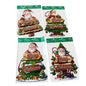 Santa Claus Christmas Tree Sign Wall Decor (11" x 15") - 3D Glitter | Wholesale