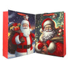 GiftRite Extra Large Christmas Gift Bags with Velvet/Flocked Accents, 18" x 13" x 5", Assorted Premium Holiday Designs, Wholesale