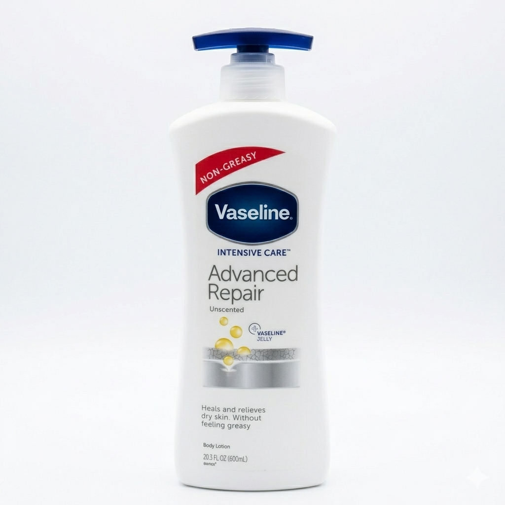 Vaseline Intensive Care Advanced Repair body lotion on a white background