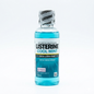 Bottle of Listerine Cool Mint mouthwash on a white background