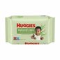 Huggies natural care baby wipes packaging on a white background