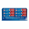 Display of Crest toothpaste boxes on a white background