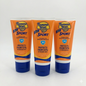 Three tubes of Banana Boat Sport sunscreen lotion on a white background
