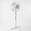 White standing fan on a white background