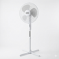White standing fan on a white background