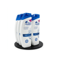 Head & Shoulders classic clean shampoo bottles on a display stand with a white background