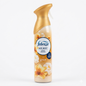 Febreze gold orchid air freshener spray bottle with floral design on a white background