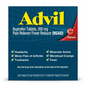 Box of Advil ibuprofen tablets on a white background