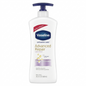 Vaseline Intensive Care Advanced Repair lightly scented body lotion on a white background