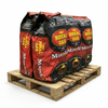 Multiple bags of Royal Oak Minit Lite on a wooden pallet with a white background