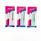 Three packages of CareRite nail care sets with different colored tools on a white background.