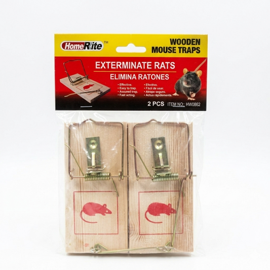 HomeRite wooden mouse traps packaging on a white background