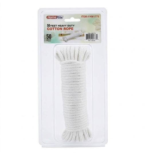 HomeRite 50 FT Heavy Duty Soft Cotton Rope, Wholesale