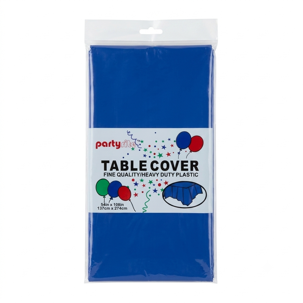 royal blue table cover from party rite