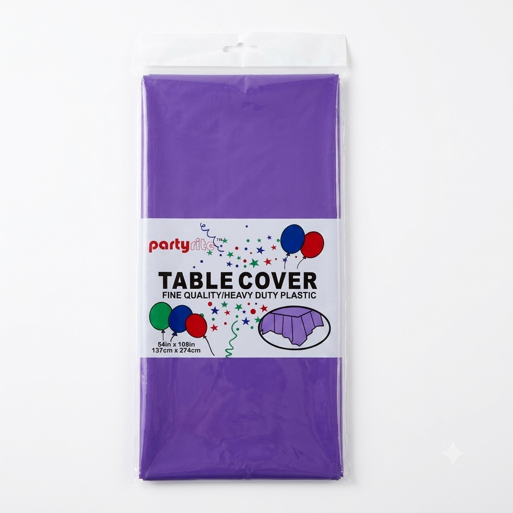 purple table cover by party rite