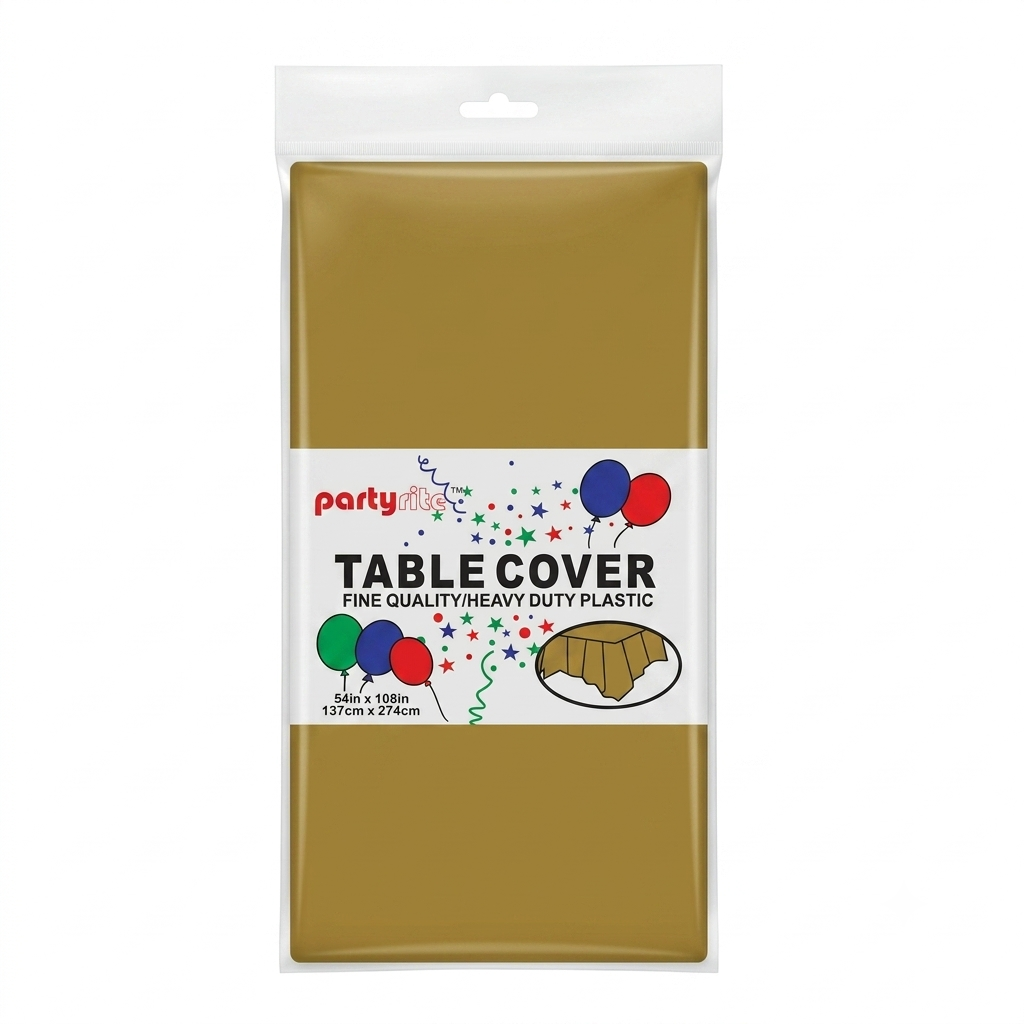 gold table cover by party rite