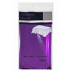 Purple Metallic Foil Plastic Table Cover (54" x 108") | Wholesale