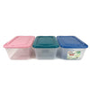 HomeRite Clear Plastic Shoe & Small Item Storage Boxes with Snap-On Lids (Assorted Lid Colors) | Wholesale